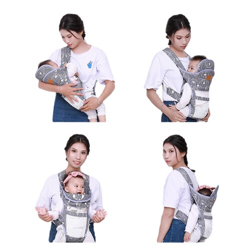Factory Direct Sale Multifunctional Baby Carrier Summer Breathable Front Carry Rear Back Horizontal Carry All Seasons Universal Lightweight Simple