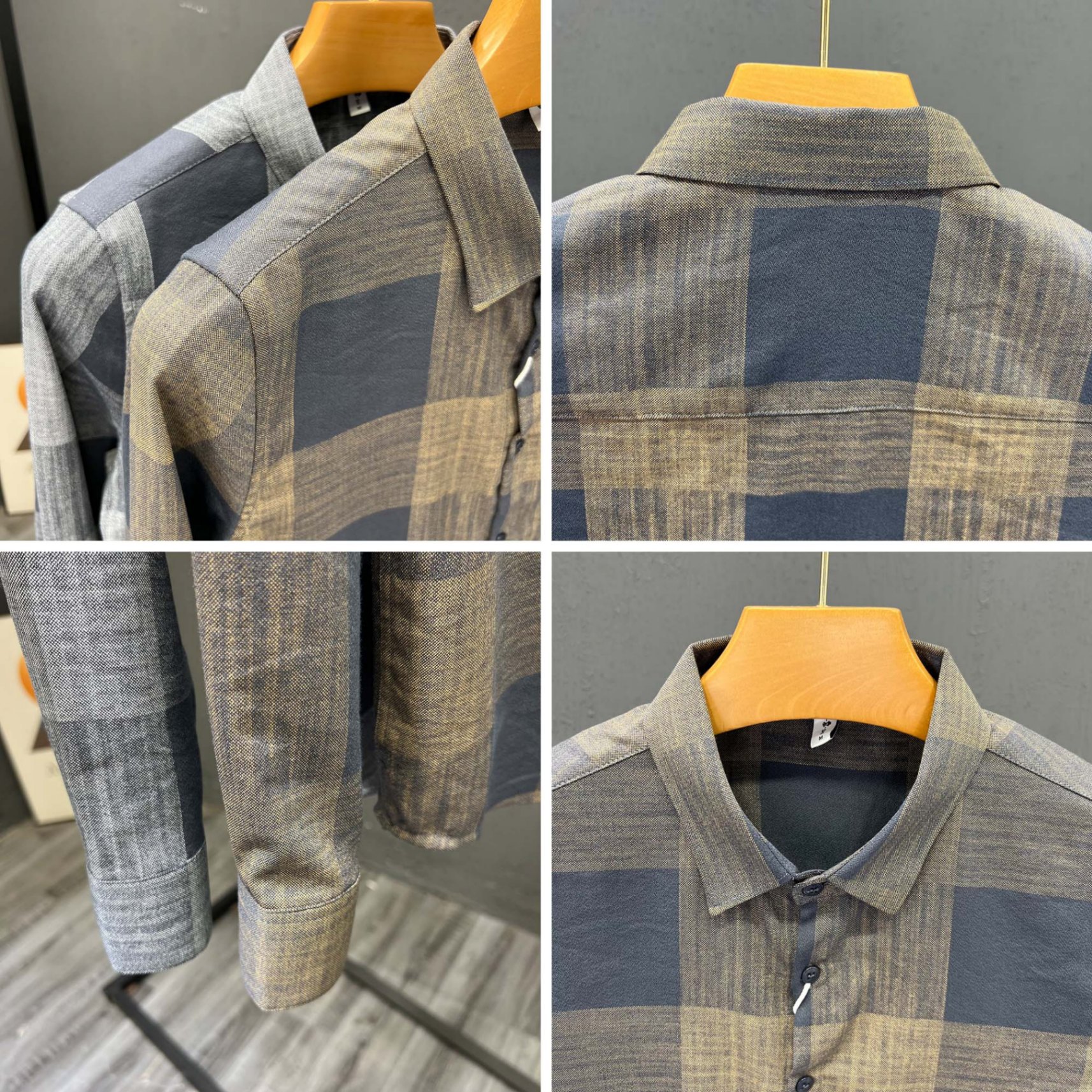 Men's Clothing High End Men's Plaid Casual Shirt Long Sleeved Plus Size Trendy Long Sleeve For Formal & Casual_viptrois.com