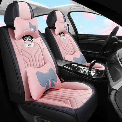 Seat cushion, seat cover — generation of hair - deluxe-version-black-and-pink-split-head