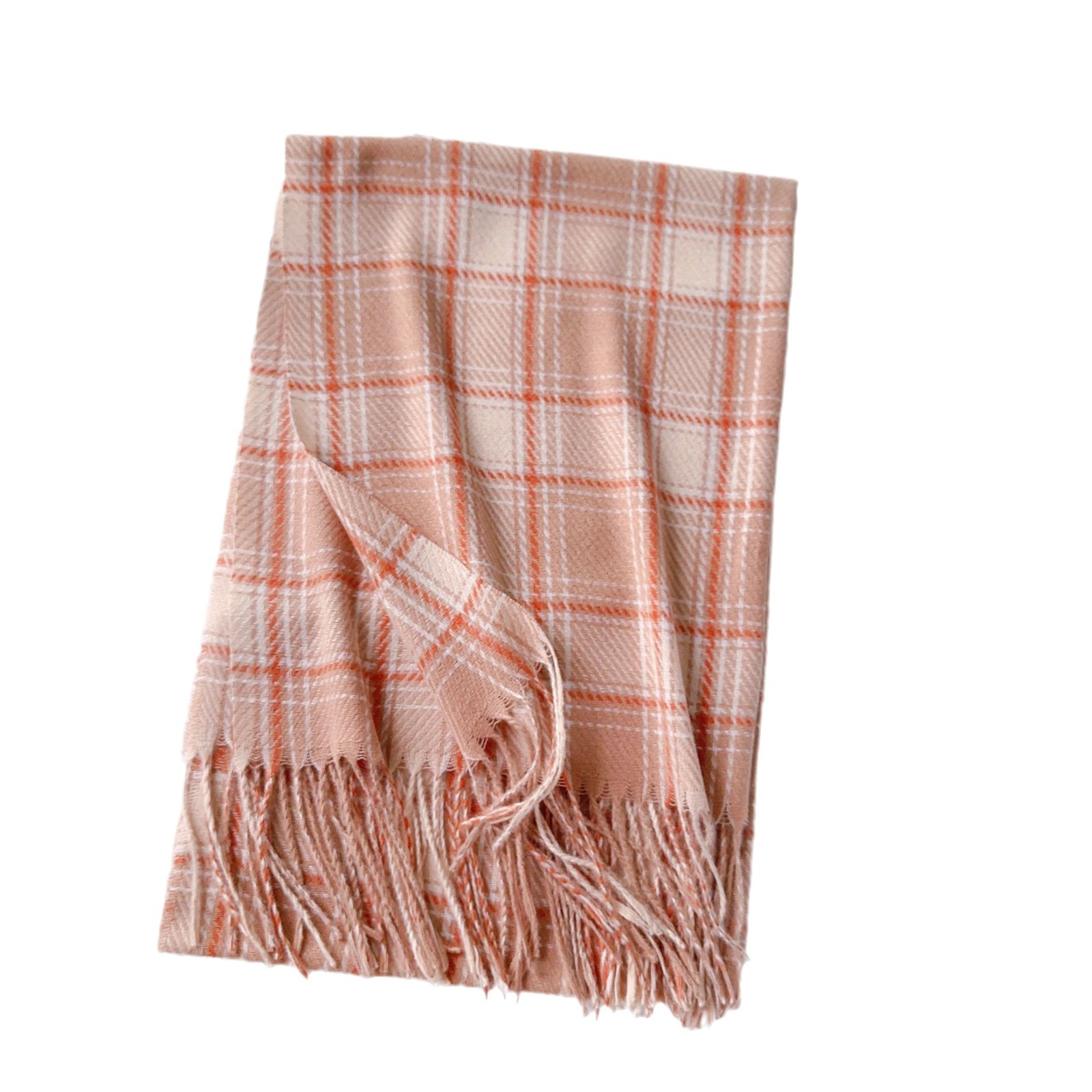 Otoño y invierno nuevo estilo de cachemira a cuadros bufandas de hombro para mujeres japonesas y coreanas universidades anti-viento frío caliente moda buñuelo universal