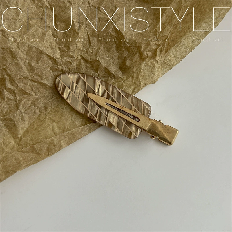 Заколка Chunxi hairgrip для чёлки, узорная смоляная шпилька с металлическим зажимом, 6 см