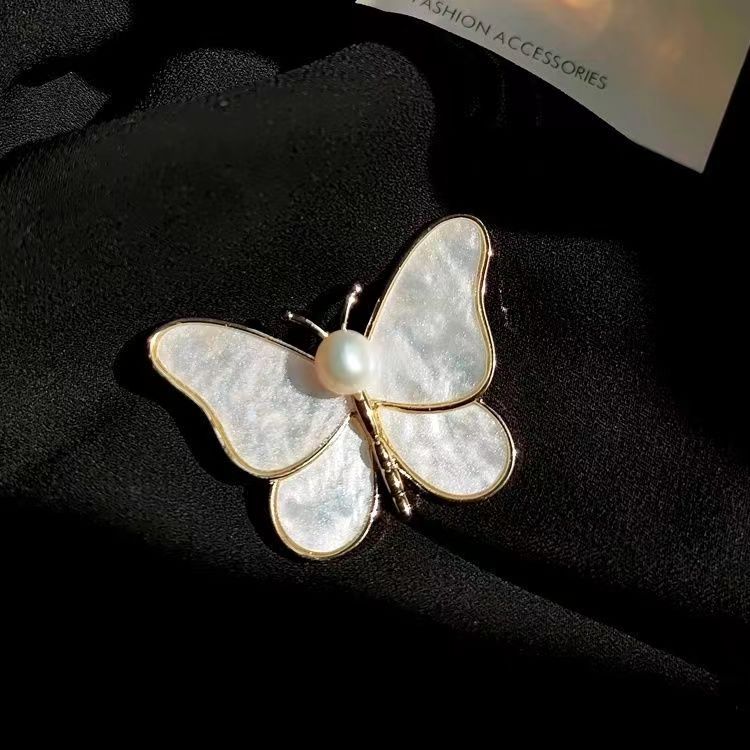 Broche de luxe en cristal léger haut de gamme pour femme, simple et tendance, accessoire de mode, broche en perles en gros_voghion.com