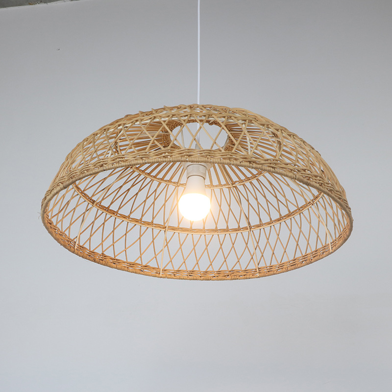 Lámpara de bambú Zen Tea Room restaurante chino B & B lámparas japonés ratán linterna vintage tejido pantalla