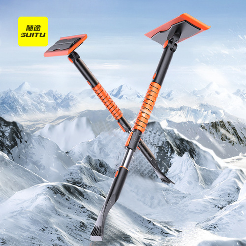 Cross-border car snow shovel ice shovel detachable multi-purpose snow shovel storage snow removal tool set cleaning shovel car supplies