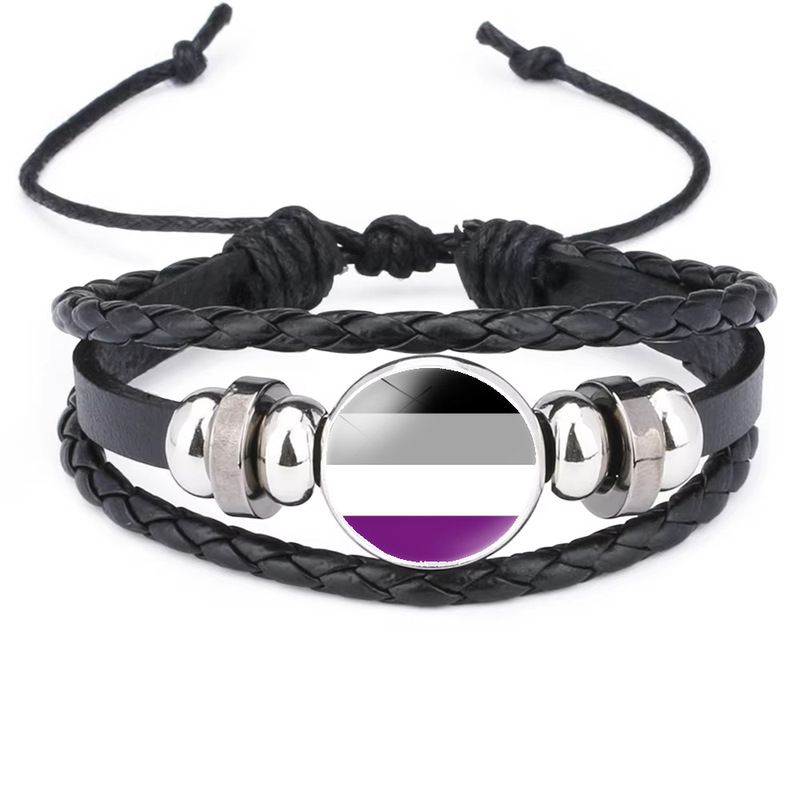 Cross-Border Small Commodity Accessories Black Retractable Leather Bracelet Unisex Hand Jewelry 23100904