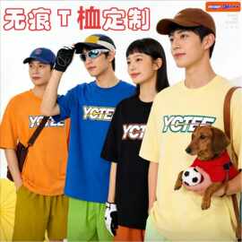 冰丝无痕圆领短袖t印字logo企业工作服文化衫广告活动衫定制t恤蒋