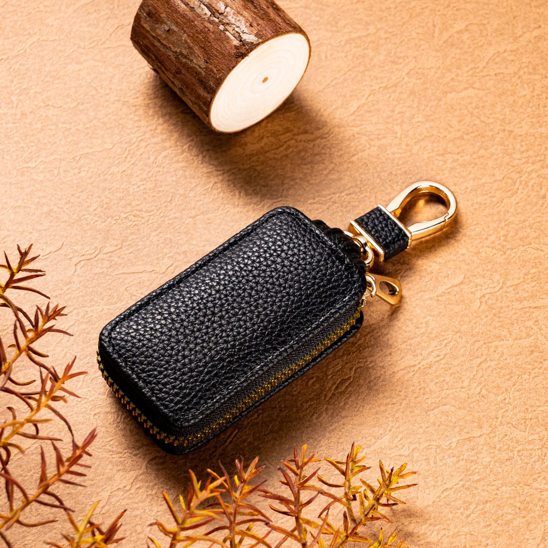 Moda creativa cremallera coche clave caso pequeño mini coche clave bolsa de almacenamiento unisex