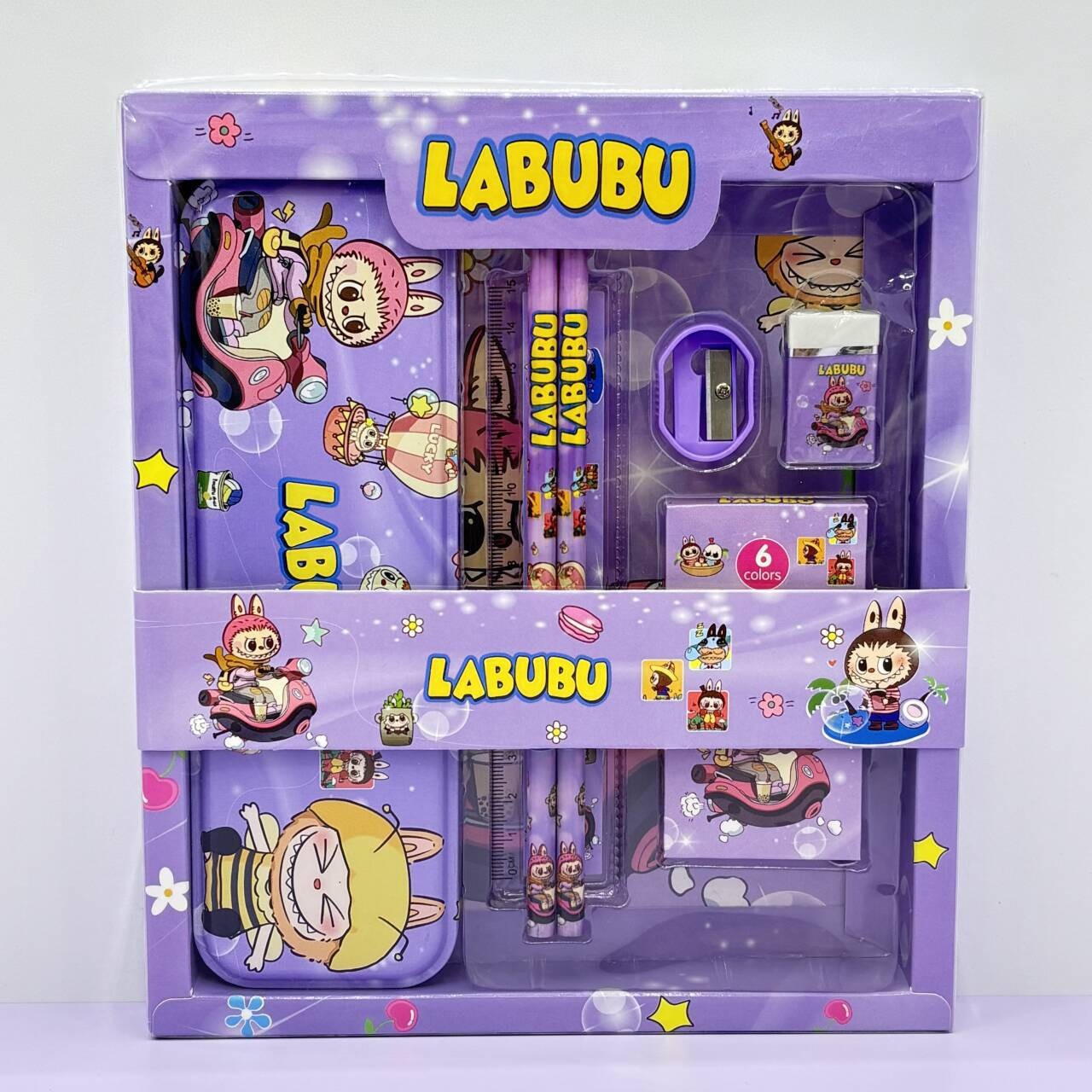 Set de Papelería Sanrio con Diseño de Mascotas, Set de Lápiz y Regla de Kuromi de Alta Calidad, Papelería para Estudiantes, Regalo y Premio para el Día del Niño.