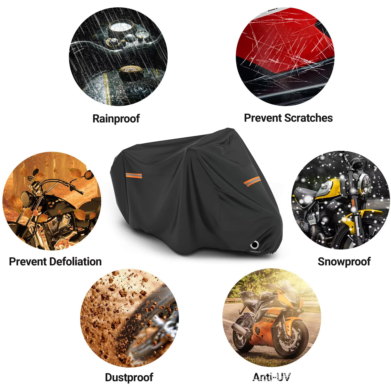 Motorcycle Covers in Stock for Wholesale 210D Outdoor Electric Mountain Bike Covers Sun Protection Waterproof Cross-Border