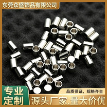 不锈钢吊桶平头圆头皮绳链扣蛇头手链项链绳帽收尾扣diy跨境出口