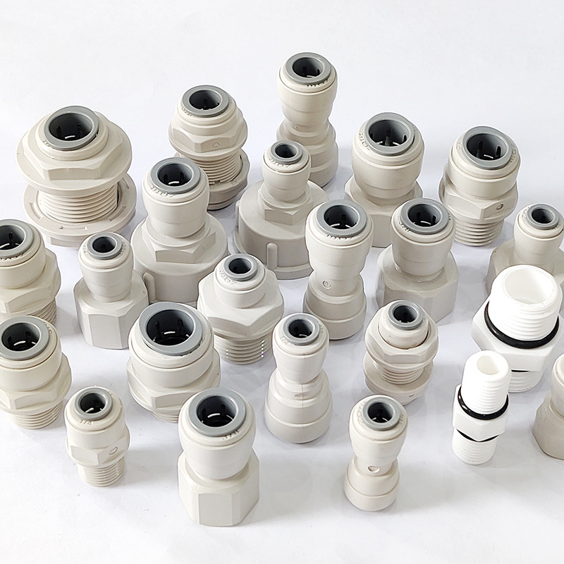 Accesorios de filtro de purificador de agua doméstico 2 - 3 puntos conector rápido conector de plástico sin tarjeta de inserción rápida