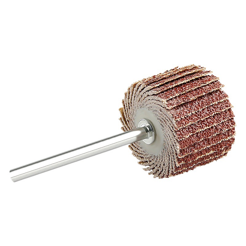 Mango suelto Louver moler cabeza impulsor 3mm papel de lija gasa rueda Metal pulido óxido eliminación impulsor eléctrico molienda cabeza