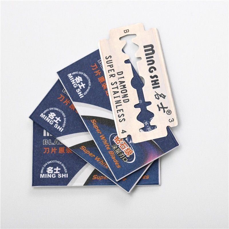 Mercier MP-036 diamond platinum edge double-sided hairdressing and eyebrow trimming razor blade old-fashioned razor blade wholesale