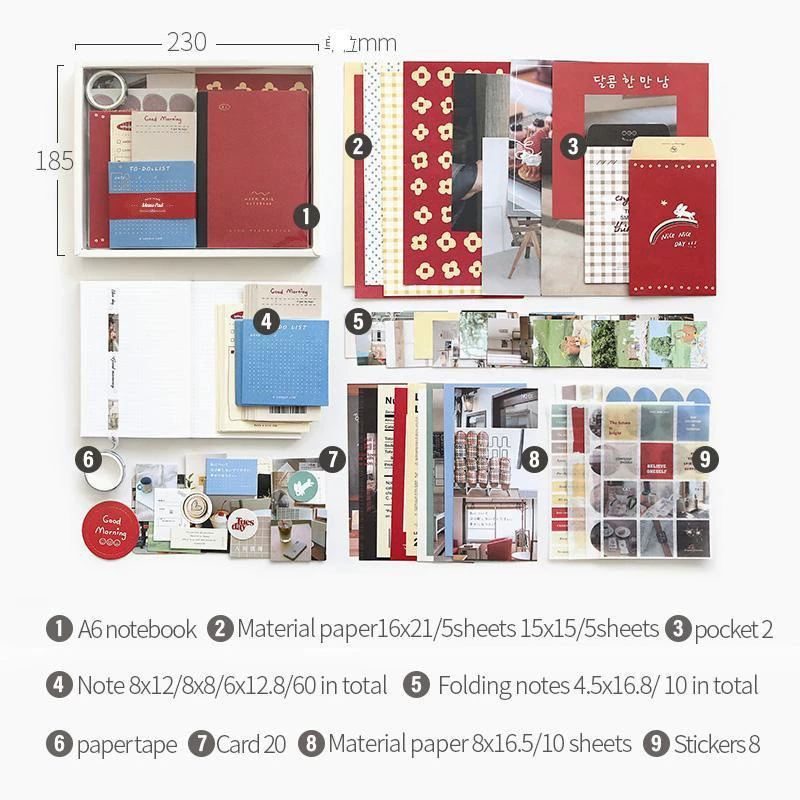(Cross-border trading), creative retro gift box, stationery, set for students