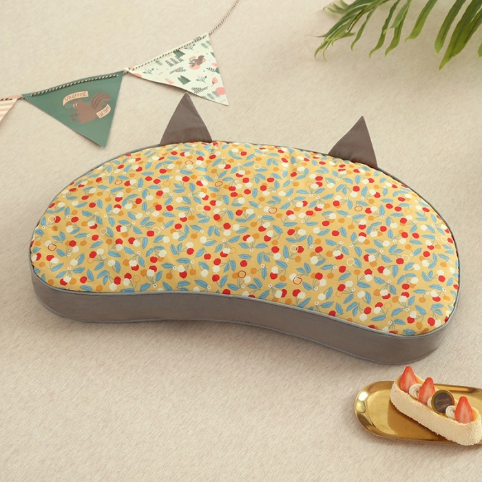 전체 메밀 채워진 고양이 귀 베개-다채로운 체리