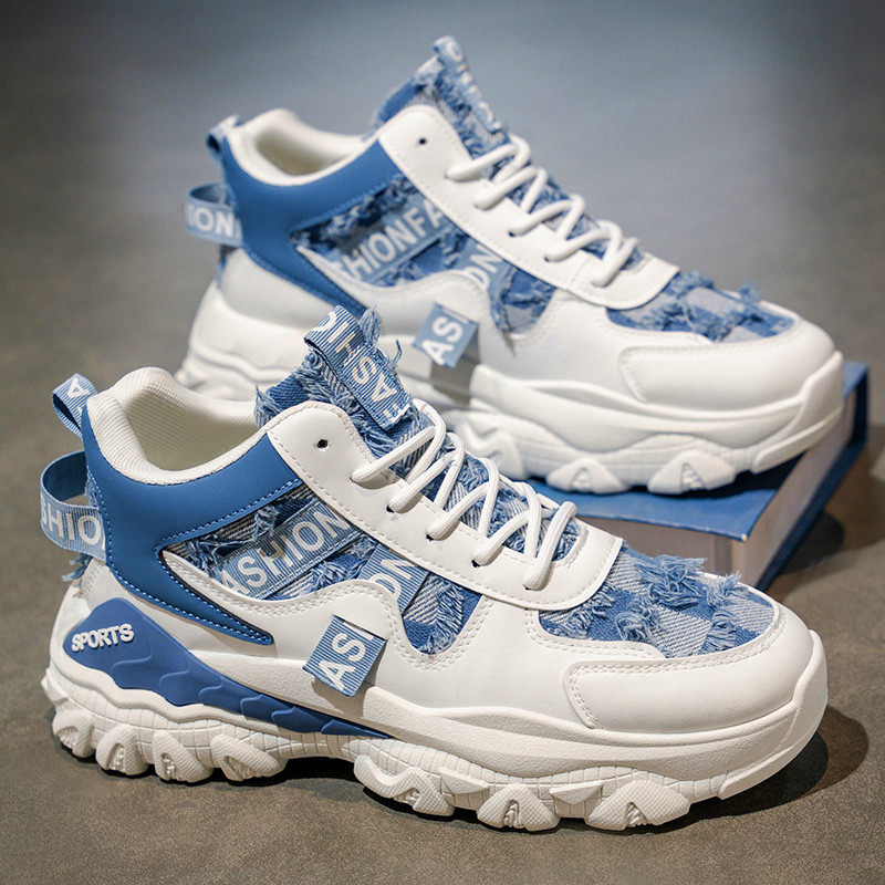 Zapatos de hombre de invierno al aire libre resistente al desgaste, zapatos deportivos de altura alta, zapatos casuales juveniles de alto valor en línea, zapatos de papá