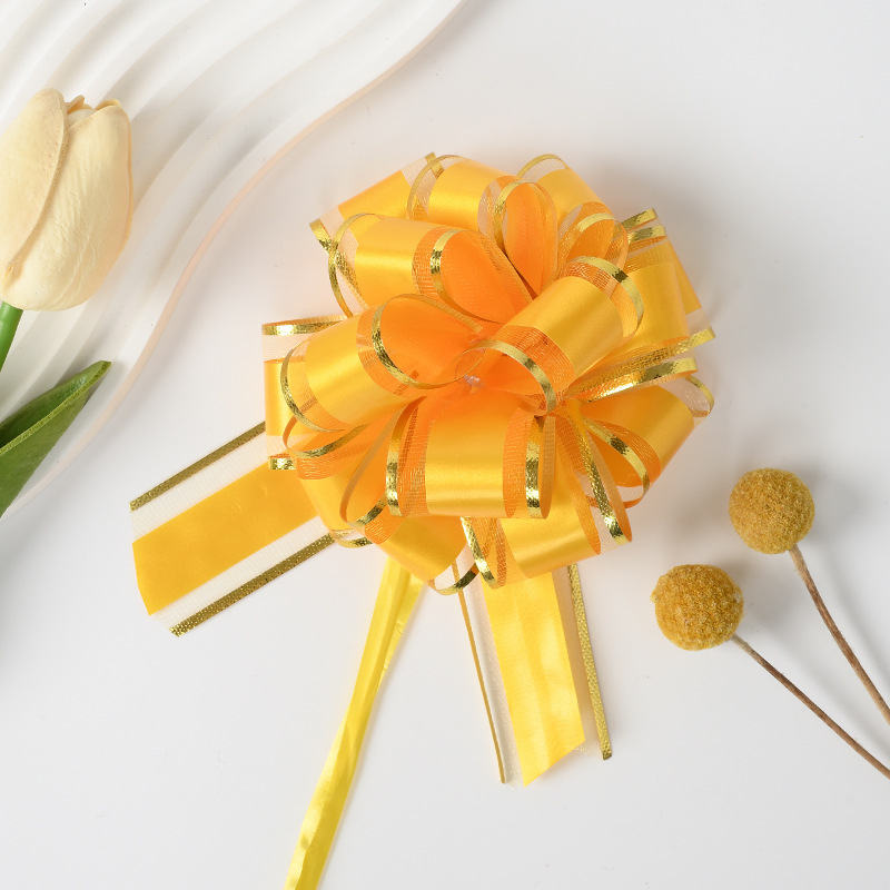 Comercio exterior transfronterizo 30 tamaño medio tinta de hilo de nieve pegada bordes de oro flores de flores de regalo decoración de flores de embalaje de flores de cinta de color dibujo de flores