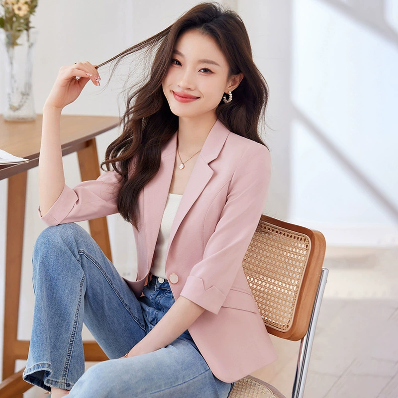 Thin set, classic suit jacket, city style, high-quality style