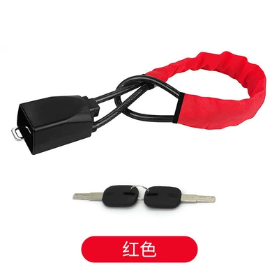 Car Steering Wheel Lock, Universal Type, Car lock - red-with-3-keys