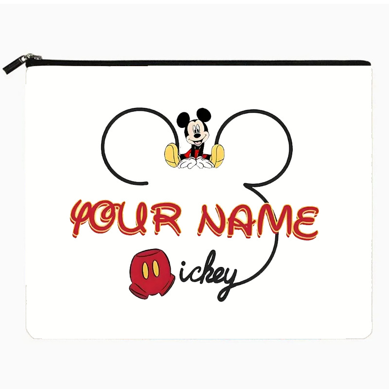 Bolsa de cosméticos transfronteriza de Amazon Impresión de doble cara Mickey Mouse Bolsa con cremallera de gran capacidad Bolsa de lavado al por mayor