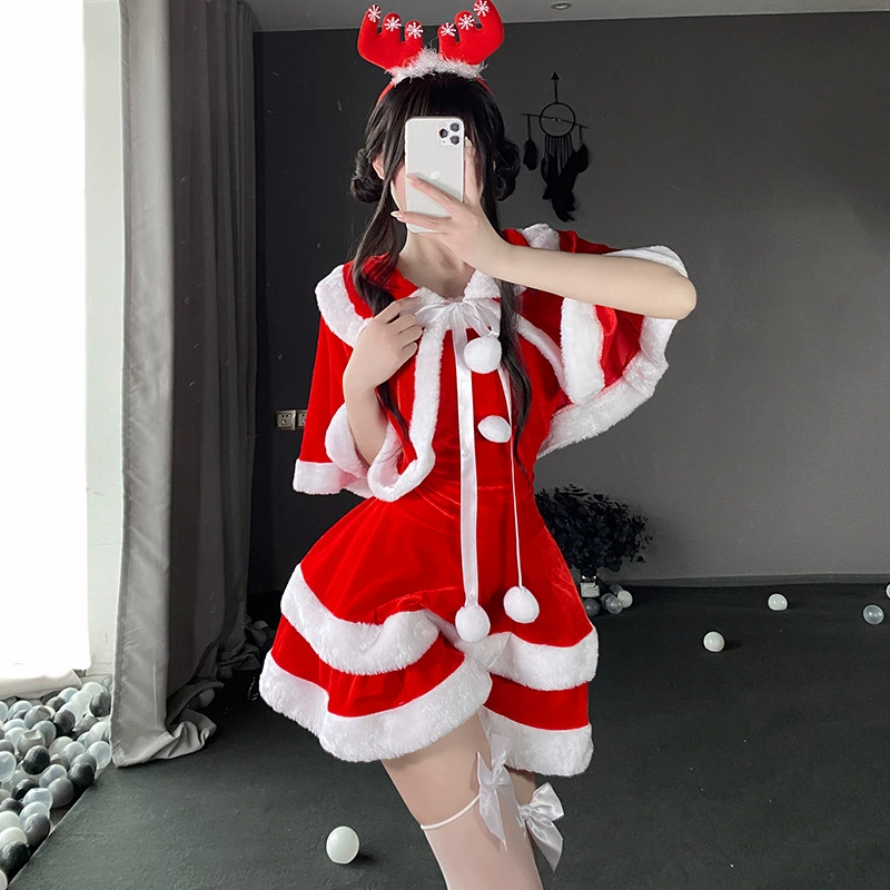 Сексуальный белый пушистый Рождественский костюм в наличии Рождественский костюм Золотая бархатная ткань Костюм зайчика для сценического выступления