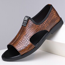 跨境王子大码凉鞋男款夏季新款休闲软底防滑外穿沙滩鞋中东罗马鞋