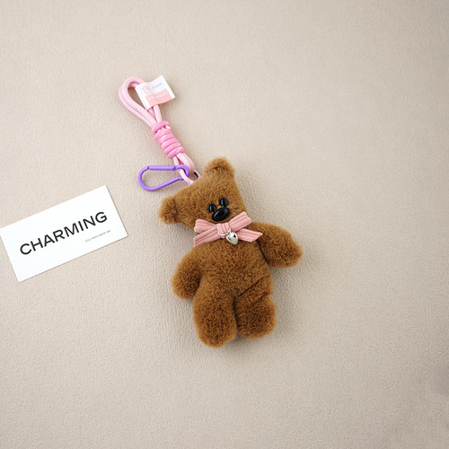 Little Red Book Club Squeaky Teddy Bear Pacha Dog Doll Plush Mr. Bean Bear Schoolbag Car Pendant