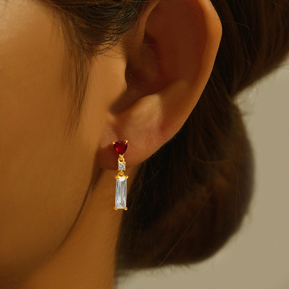 4g Weight 925 Sterling Silver Ear Needle Material Zircon Inlay Material Earrings Classification 1 Pair Quantity Daily Occasion 925 Sterling Silver Material Geometric Pattern Women's Gender Plating, Inlay Design Simple Style Style 1 Pair 925 Sterling Silver Zircon Geometric Earrings 5