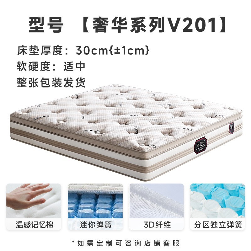 V201 온도 감지 메모리폼 + 독립 스프링