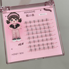 蜜小盒免膠免卸升級版小野貓下睫毛透明細梗上鏡自然易上手仿真女