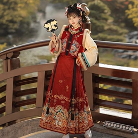 汉服套装;童汉服;儿童表演服