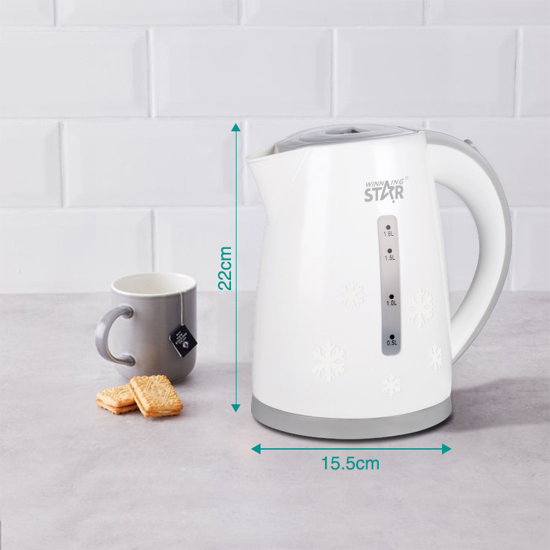 Hervidor eléctrico multifuncional Winningstar, producto superventas, estándar británico y europeo, de acero inoxidable, listo para usar.