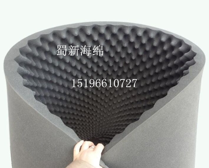 厂家供应黑色波浪吸音隔音阻燃鸡蛋窝峰海绵/B1级阻燃海绵