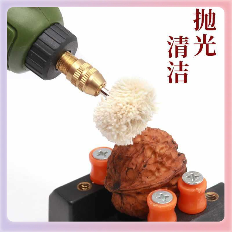 ✅3.0柄毛线轮 琥珀抛光带柄羊毛轮 抛光轮 抛光磨头 带柄羊毛轮