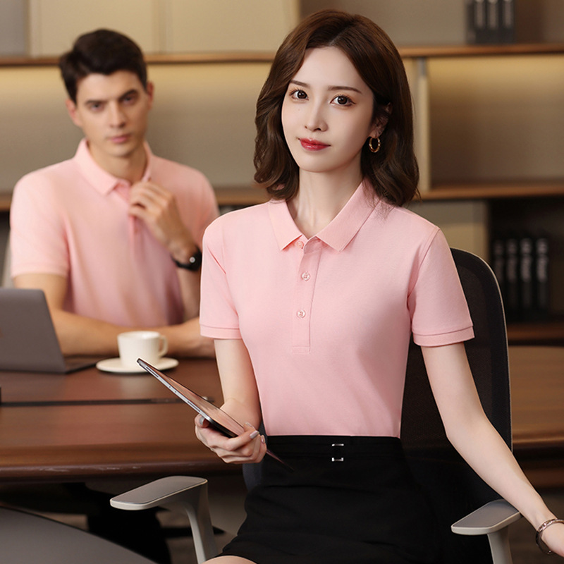 Hielo ión de negocios polo logotipo de verano mangas cortas diy4S tienda ropa de trabajo bordada solapa ropa de trabajo personalizada