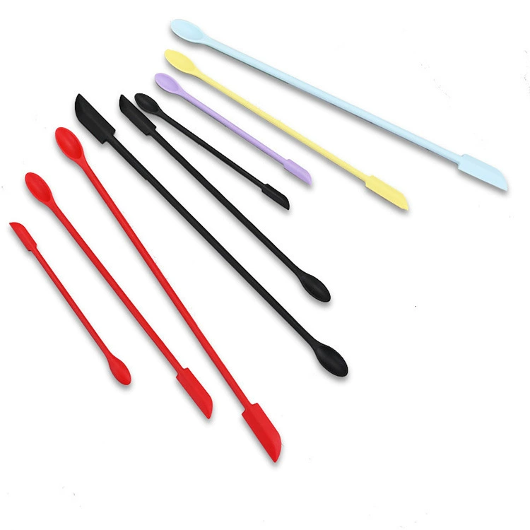 Long silicone small cream scraper, double-sided spoon