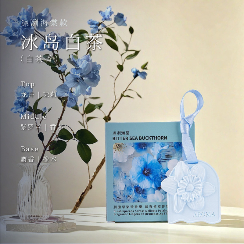 海棠花车载香薰挂件定制伴手礼衣柜扩香石香薰高级感跨境石膏香片|undefined