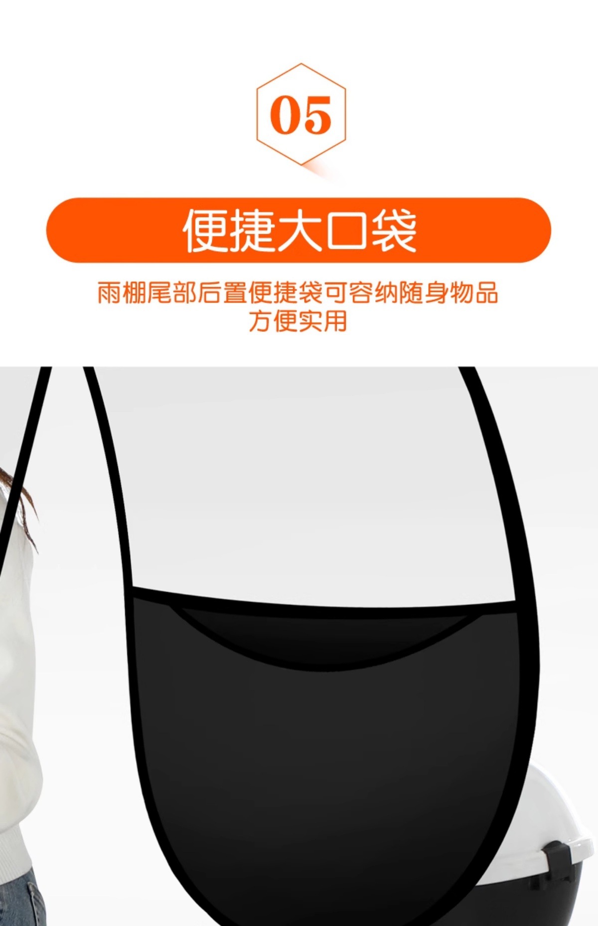Electric Scooter Rain Canopy Detachable New Model Rainproof Windproof Sunshade Umbrella Canopy Safety Reinforced Thickened