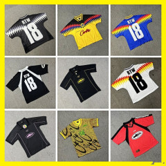 海外貿易卸売 欧米ハイストリートファッションブランド スポーツ半袖Tシャツ サッカーユニフォーム 通気性ポロシャツ カップルウェア