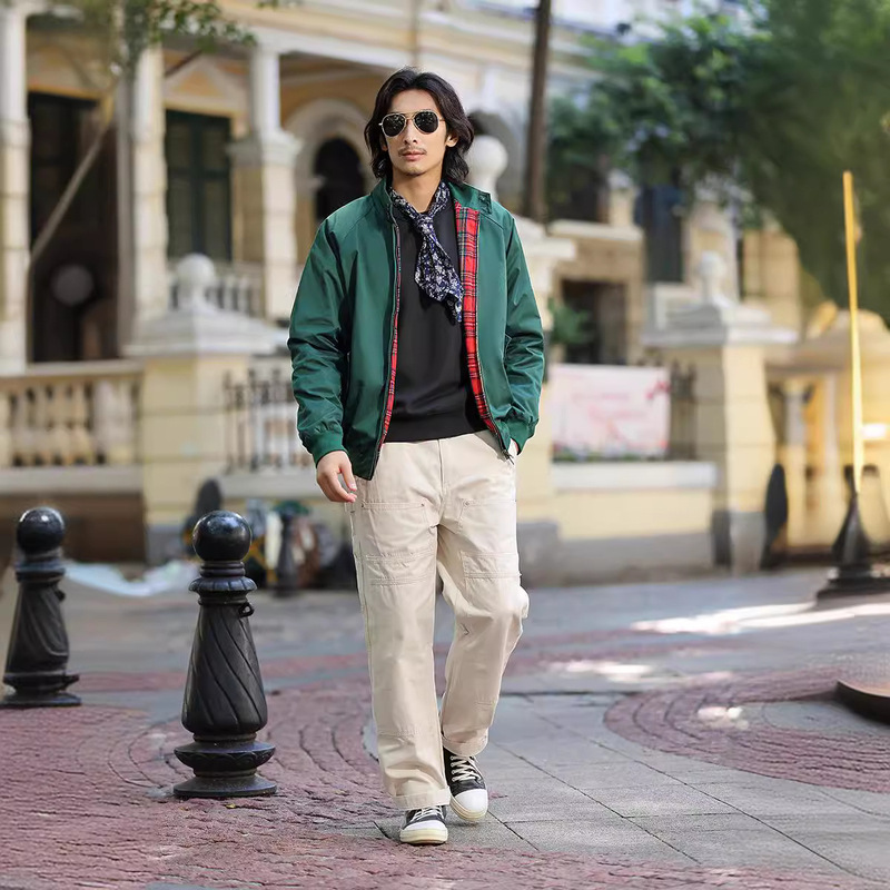 Okonkwo Harrlington Jacket Star Same Style Stand Collar Harrington G9 Jacket Classic Abb