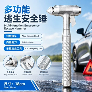 Mini Avtomobil Təhlükəsizlik Çəkici, Metal Pəncərə Qırıcısı, Çoxfunksiyalı Kəmər Kəsici