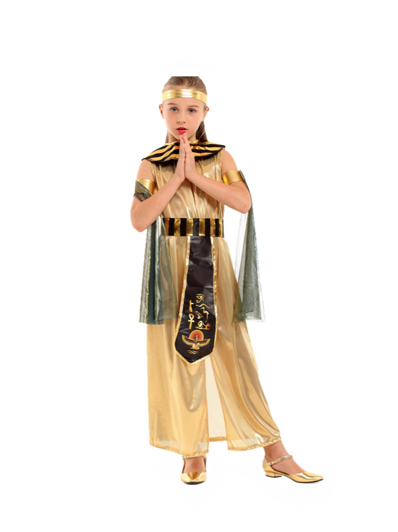 Halloween girl Egyptian pharaoh dress up Halloween team party…