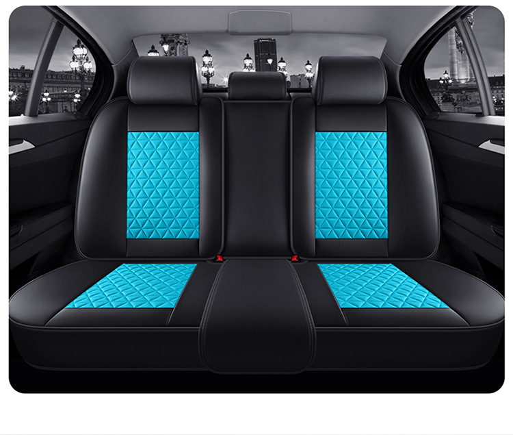 Car Seat Cushion, Waist Support, Wing Protection, Five-Seater Four-Season Cushion, All-Inclusive Seat Cover, Seat Cushion, Nappa Leather, Amazon Europe and America Cross-Border