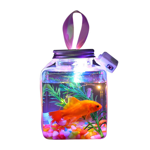 New Internet celebrity luminous can fish children's flash small fish can park night market street stall hot selling toys wholesale