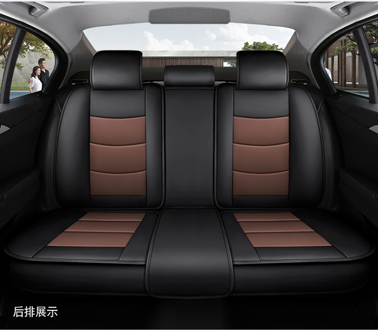 2025 New Ponytail All-Inclusive Full Leather Car Seat Cushion Four-Season Universal Car Seat Cover Source Factory Wholesale