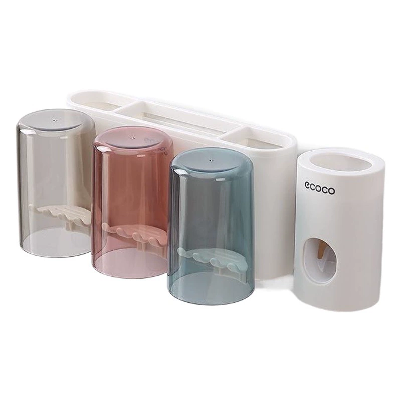 Yike без перфорации прозрачная чашка для полоскания рта чашка для зубных щеток настенная стойка для хранения ящик для хранения трехчашечный держатель для зубных щеток