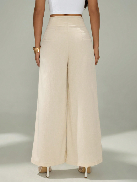 Pantaloni a gamba larga donna autunnali casual fluidi sfiancati_voghion.com