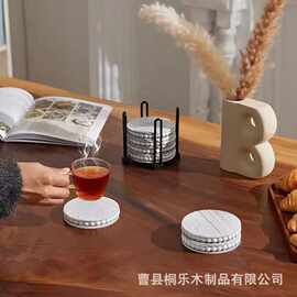 法式木珠托盘家居氛围感香薰蜡烛盘浴室洗漱用品化妆品底座甜品盘
