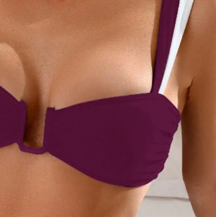 Bikini set met push-up en hoge taille tweedelige badmode dames_voghion.com