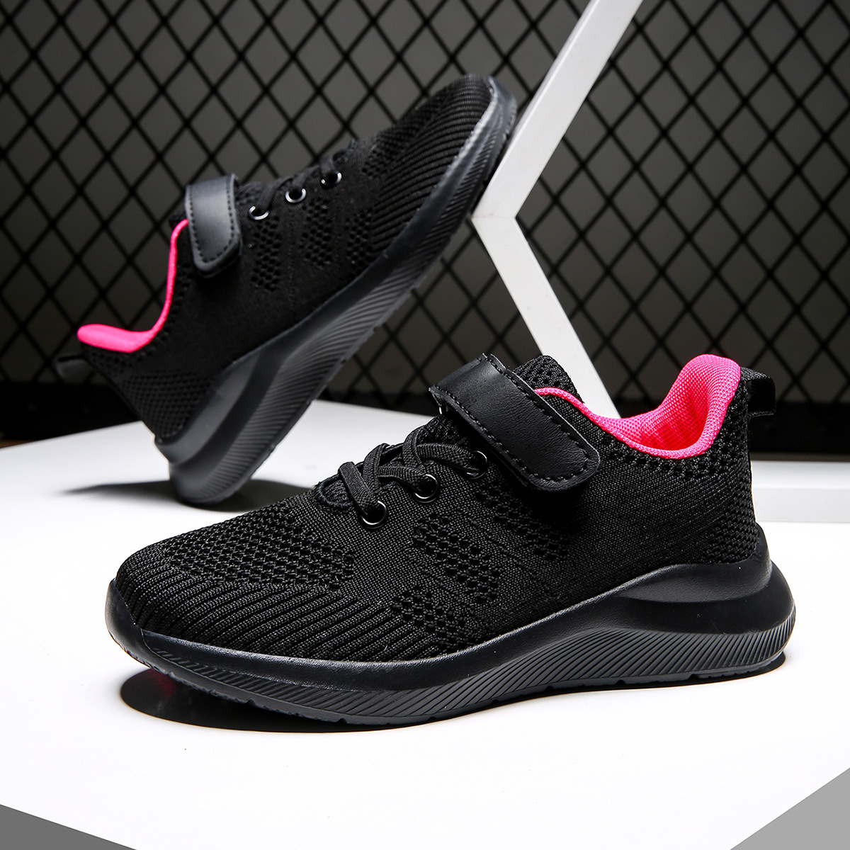 Zapatillas de Running de Tejido Volador para Niños de Tejido y MD, Transpirables y Ligeras para Uso Diario